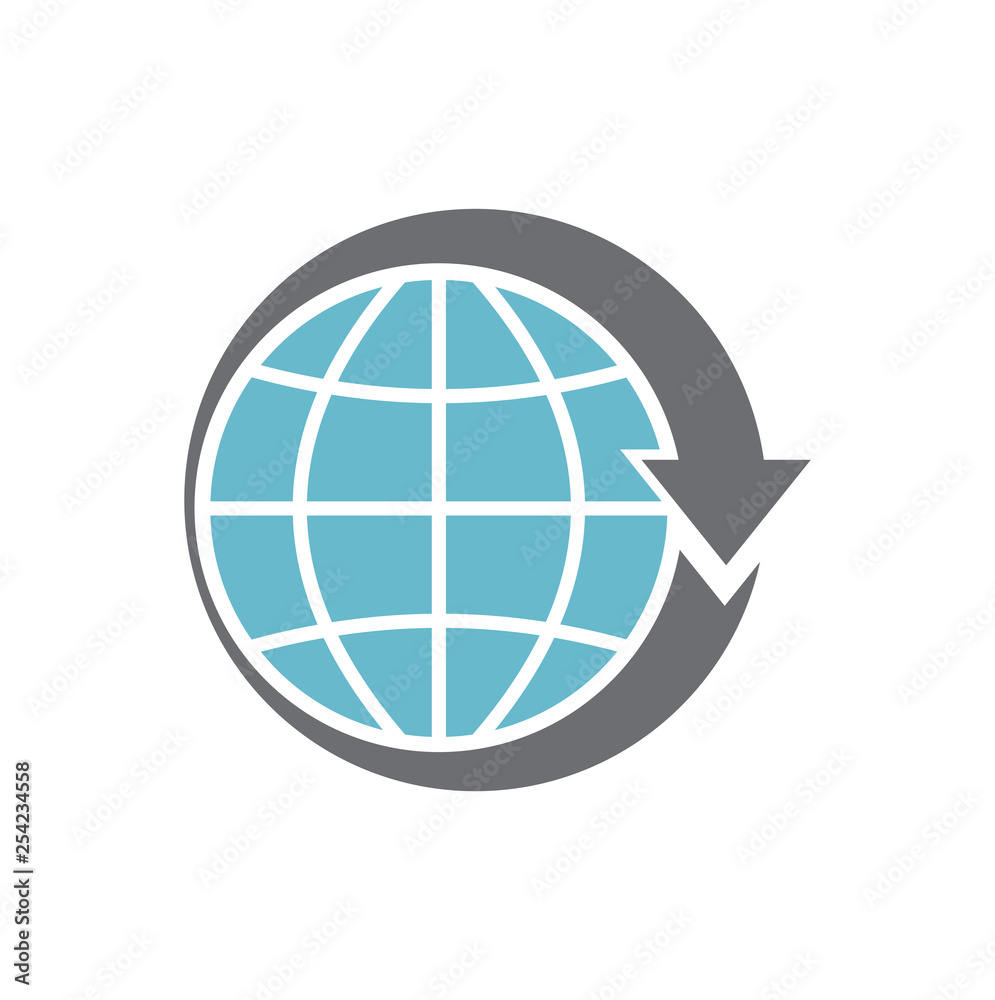 Poster globe related icon on background for graphic and web design. simple vector sign. internet concept sy