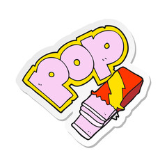 sticker of a cartoon bubble gum