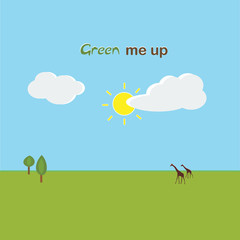 Keep Green world and nature