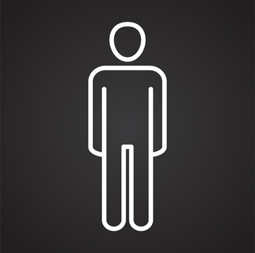 Person icon on background for graphic and web design. Simple vector sign. Internet concept symbol for website button or mobile app.