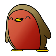 gradient cartoon cute kawaii red robin