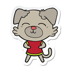 Obraz premium sticker of a cartoon dog