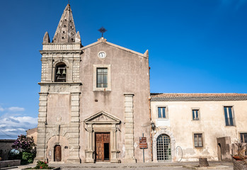 Fototapeta na wymiar Convent of St. Agostiniano in Forza d'Agro, Sicily