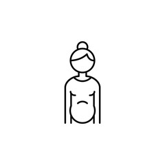 Maternity, pregnant icon. Element of maternity culture. Thin icon for website design and development, app development. Premium icon