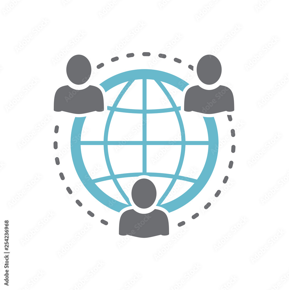 Poster globe related icon on background for graphic and web design. simple vector sign. internet concept sy