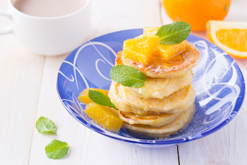 Orange peel pancakes
