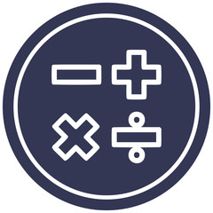 Fototapeta premium math symbols circular icon