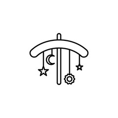 Baby mobile, bed toys icon. Element of maternity culture. Thin icon for website design and development, app development. Premium icon