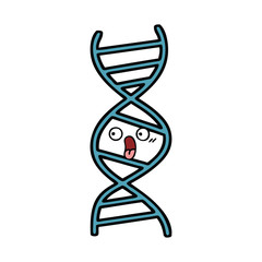 cute cartoon DNA strand