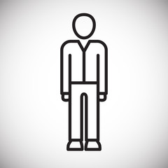 Person icon on background for graphic and web design. Simple vector sign. Internet concept symbol for website button or mobile app.