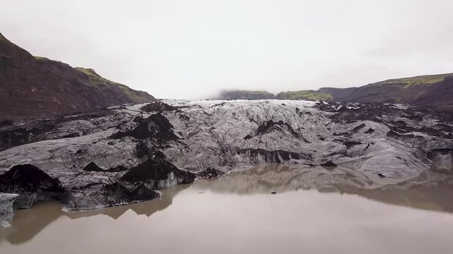 Glacier S&oacute;lheimaj&ouml;kull by drone