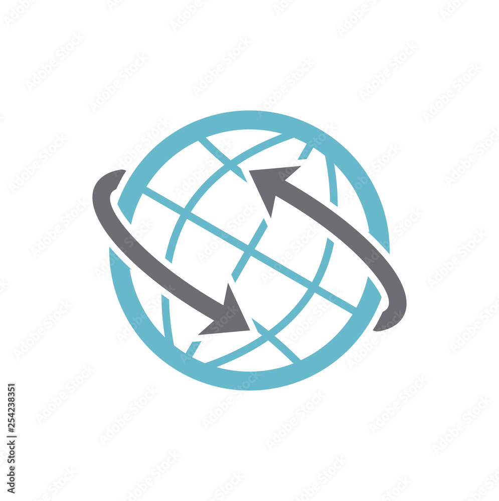 Poster globe related icon on background for graphic and web design. simple vector sign. internet concept sy