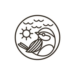 bird mono line logo amazing design for your company or brand