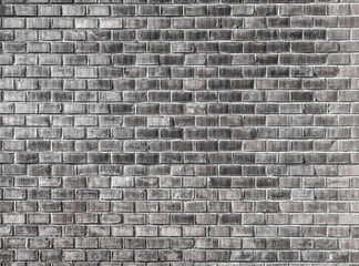 Gray Brick wall texture close up.