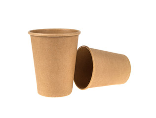 paper coffee cup isolated on white background