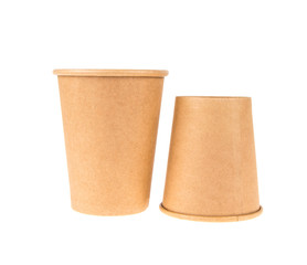 paper coffee cup isolated on white background