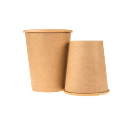 paper coffee cup isolated on white background