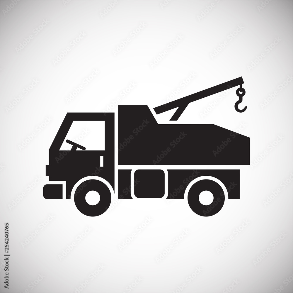 Poster truck icon on background for graphic and web design. simple vector sign. internet concept symbol for