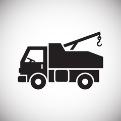 Truck icon on background for graphic and web design. Simple vector sign. Internet concept symbol for website button or mobile app.