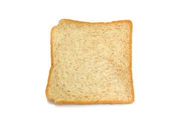 whole wheat bread isolate on white background