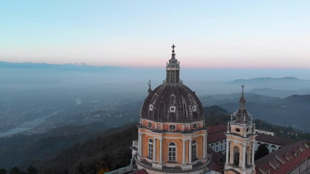 A dolly out of the Superga Cathedral in Turin, Italy