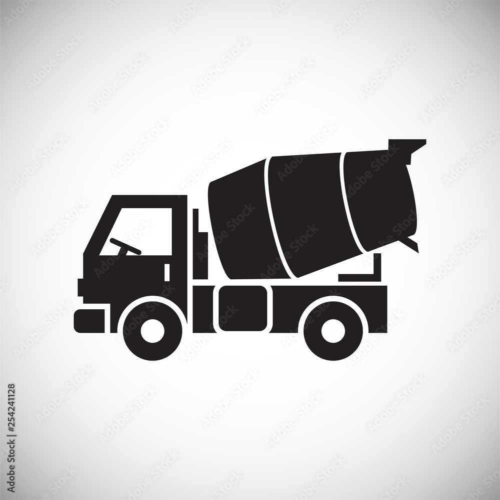 Poster truck icon on background for graphic and web design. simple vector sign. internet concept symbol for