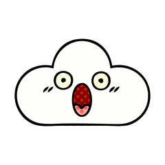 comic book style cartoon white cloud