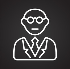 Person icon on background for graphic and web design. Simple vector sign. Internet concept symbol for website button or mobile app.