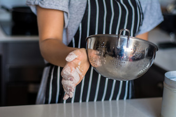Cooking woman in kitchen