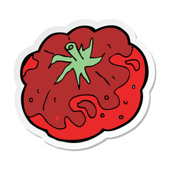 sticker of a cartoon tomato