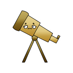 gradient shaded cartoon telescope