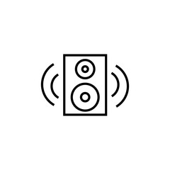 Music line icon, logo isolated on white background