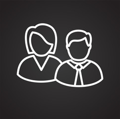 Person icon on background for graphic and web design. Simple vector sign. Internet concept symbol for website button or mobile app.