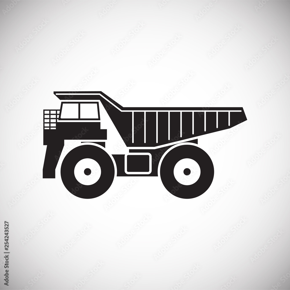 Poster truck icon on background for graphic and web design. simple vector sign. internet concept symbol for