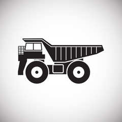 Truck icon on background for graphic and web design. Simple vector sign. Internet concept symbol for website button or mobile app.