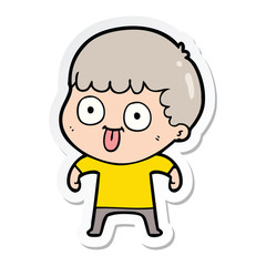 sticker of a cartoon man staring