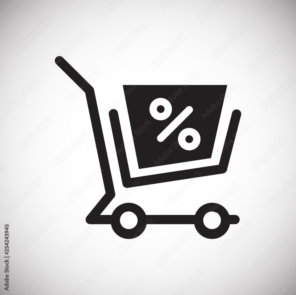 Poster shop cart icon on background for graphic and web design. simple vector sign. internet concept symbol
