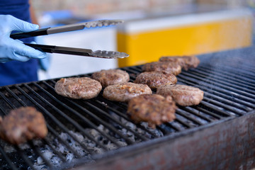 meat on grill