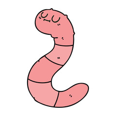 quirky hand drawn cartoon worm