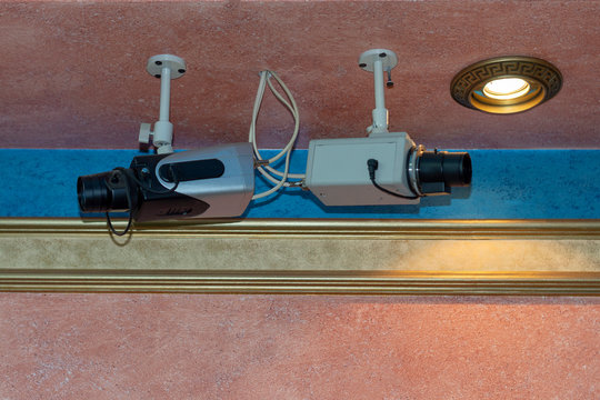 Two internal surveillance cameras in the building