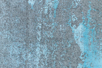 Blue blue old shabby wall, textured background
