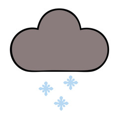 cute cartoon storm snow cloud