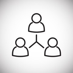 Group icon on background for graphic and web design. Simple vector sign. Internet concept symbol for website button or mobile app.