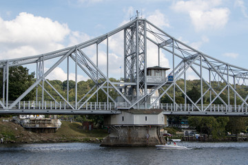 East Haddam Bridge at Connecticut river, Connecticut, USA.