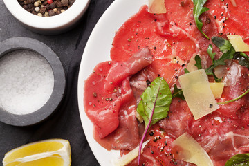 Marbled beef carpaccio