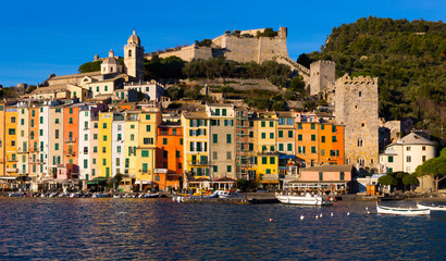 Fototapeta na wymiar View on Portovenere in the province of La Spezia in Italy