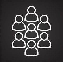 Group icon on background for graphic and web design. Simple vector sign. Internet concept symbol for website button or mobile app.