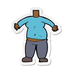 sticker of a cartoon body