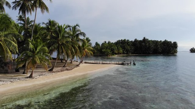 tropical island paradise aerial view of San Blas archipelago Guna Yala Panama