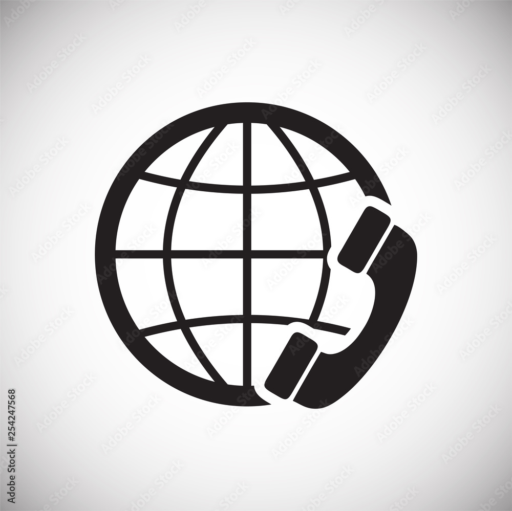 Poster globe related icon on background for graphic and web design. simple vector sign. internet concept sy